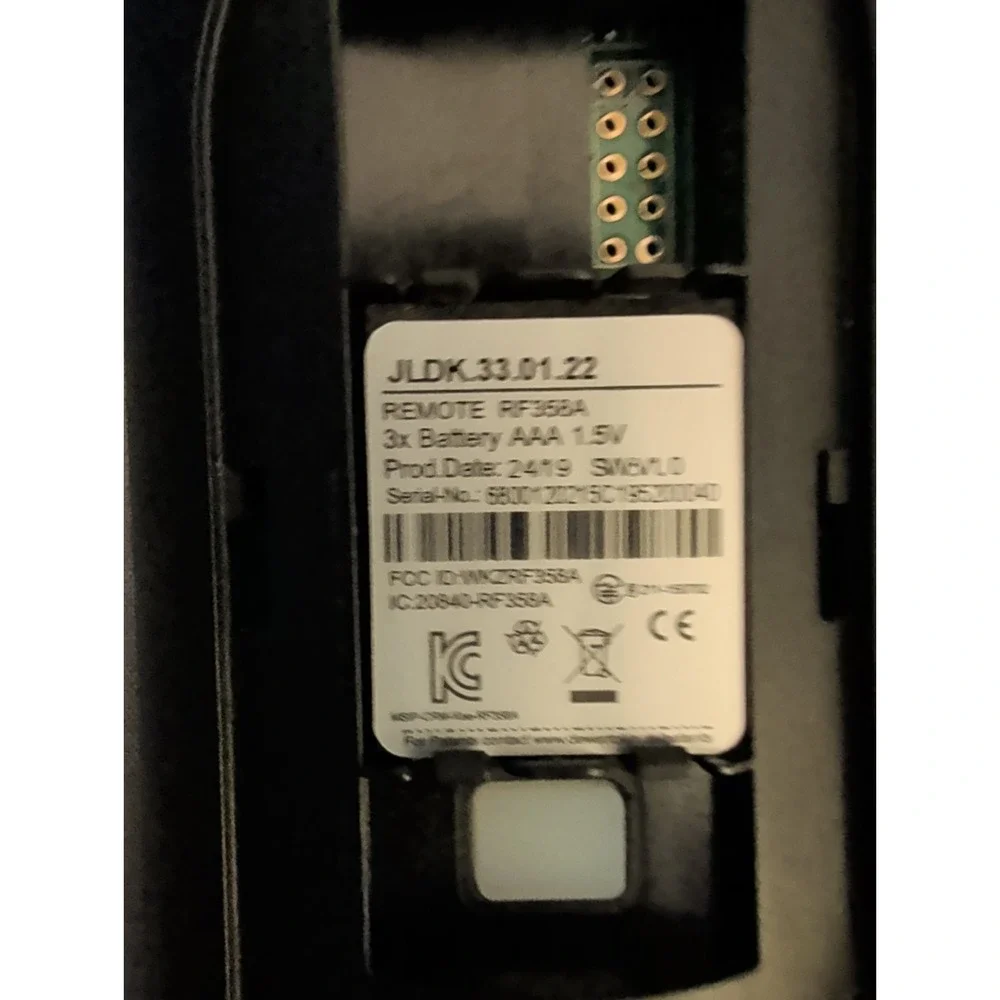 OEM Tempur-Pedic Black Remote RF358A‎ JLDK.33.01.22 Ergo
